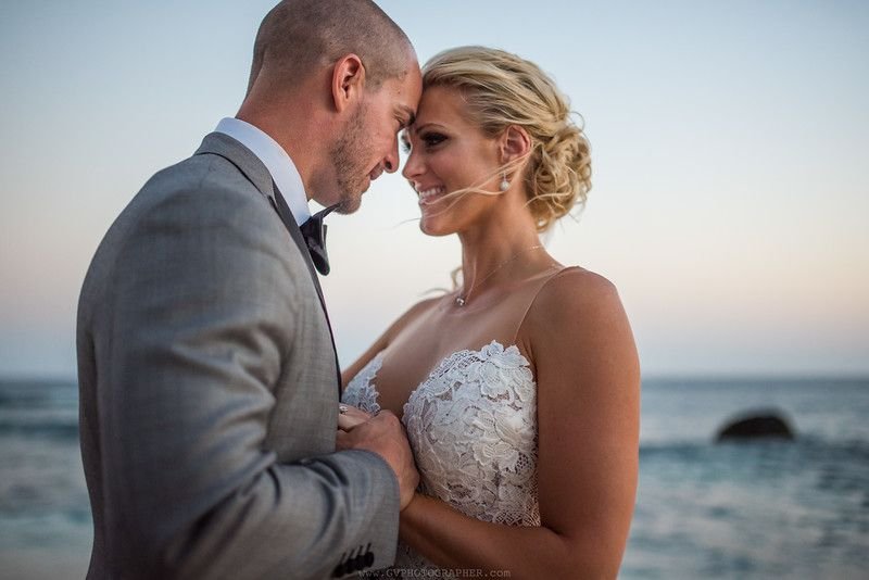 Bride and Groom at their wedding at The Cape