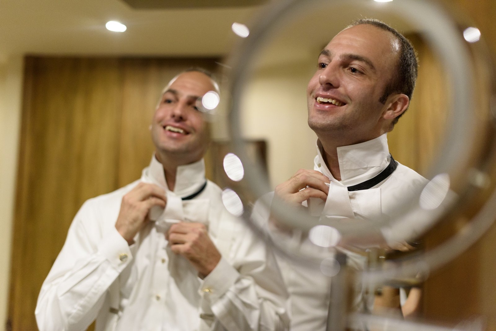 Groom getting ready at the Hyatt Ziva in Puerto Vallarta Mexico
