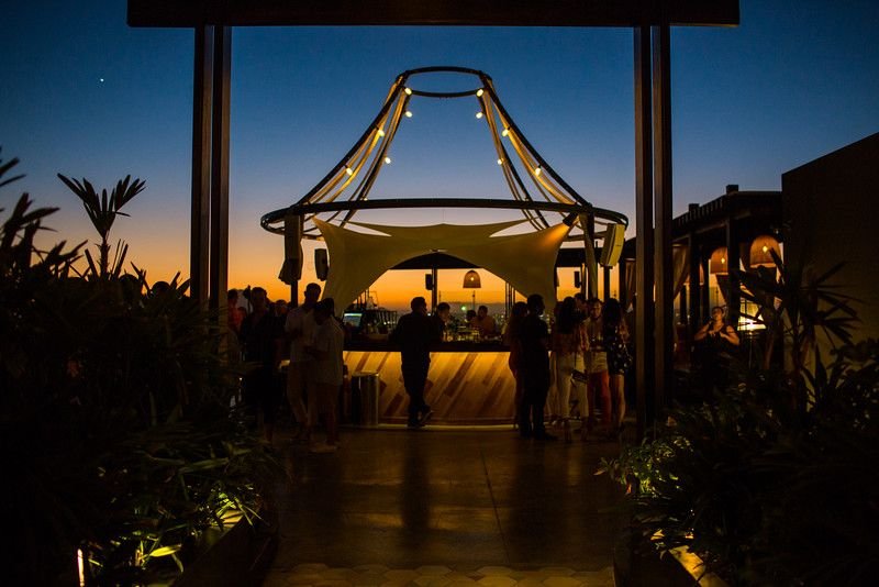 Rooftop Bar at The Cape Cocktail hour for Wedding in Cabo San Lucas