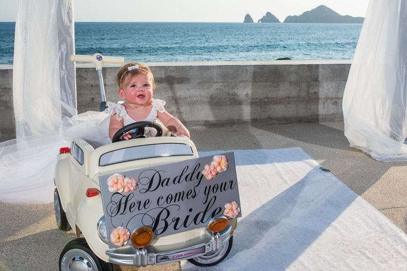 Flower Girl at Wedding at The Cape Los Cabos