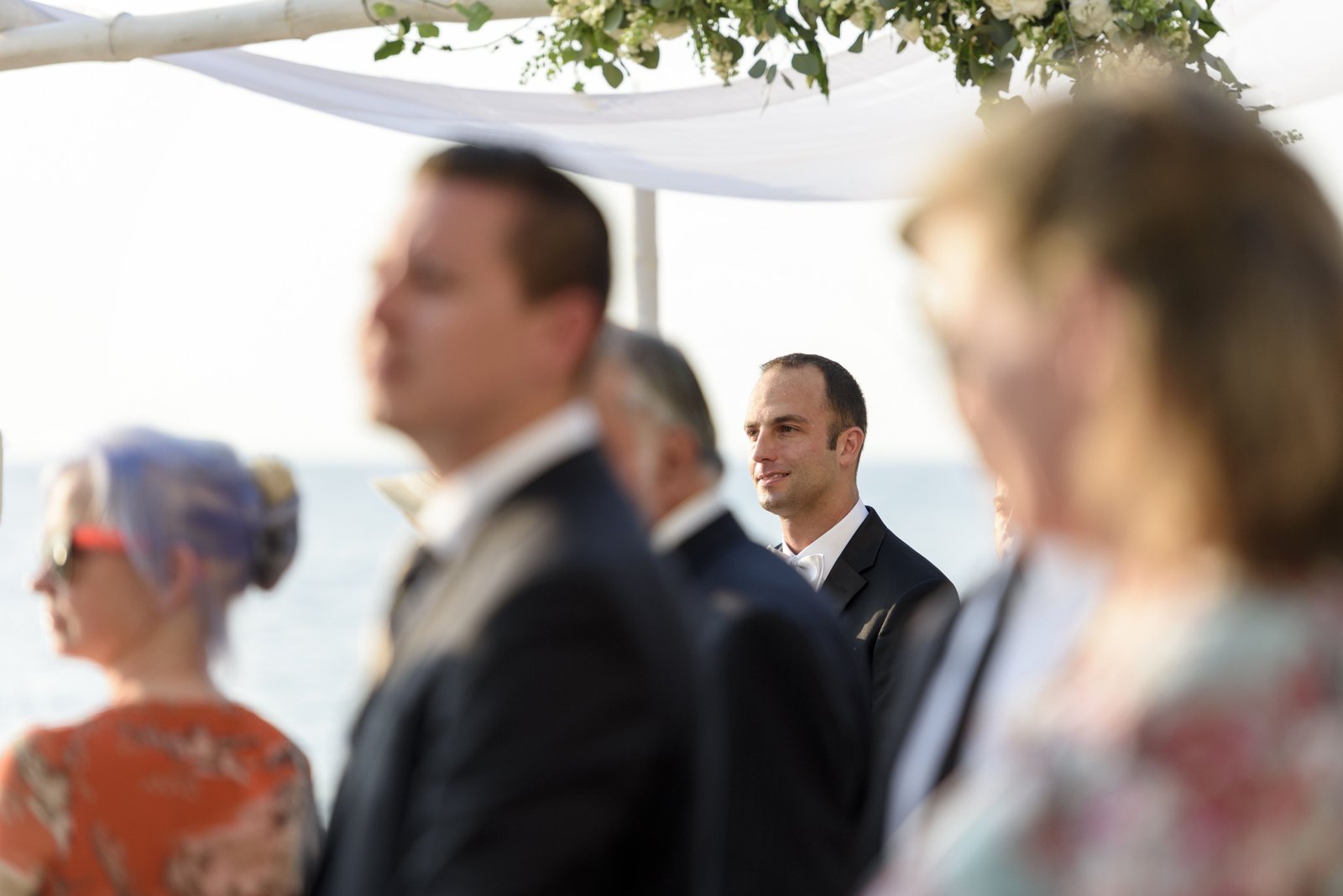 Groom waiting for the bride at Hyatt Ziva Puerto Vallarta