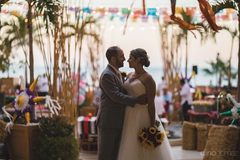 Bride and groom on wedding day photo session cabo wedding services