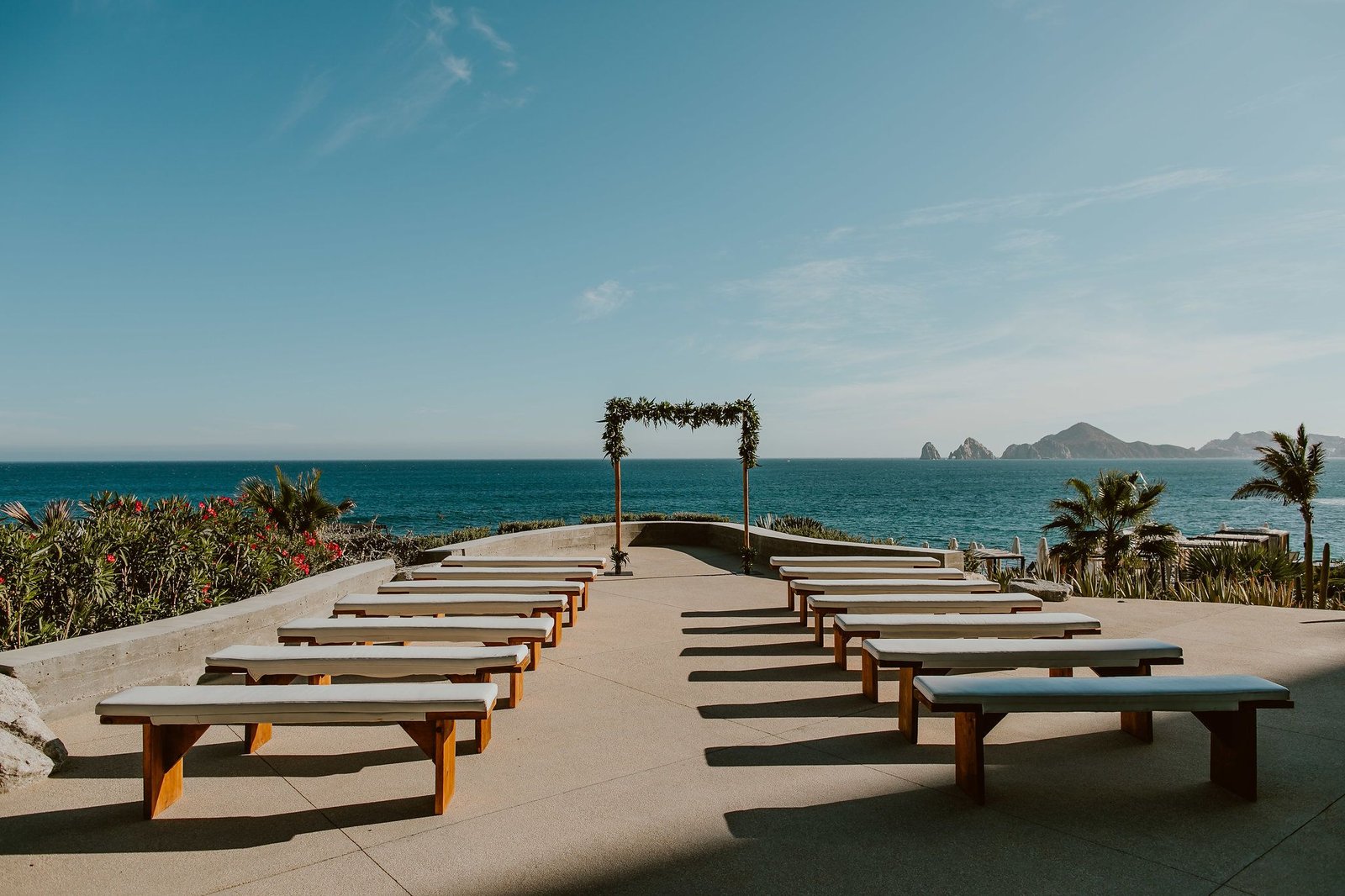 Wedding Ceremony design by Jesse Wolff at The Cape in Cabo San Lucas Mexico