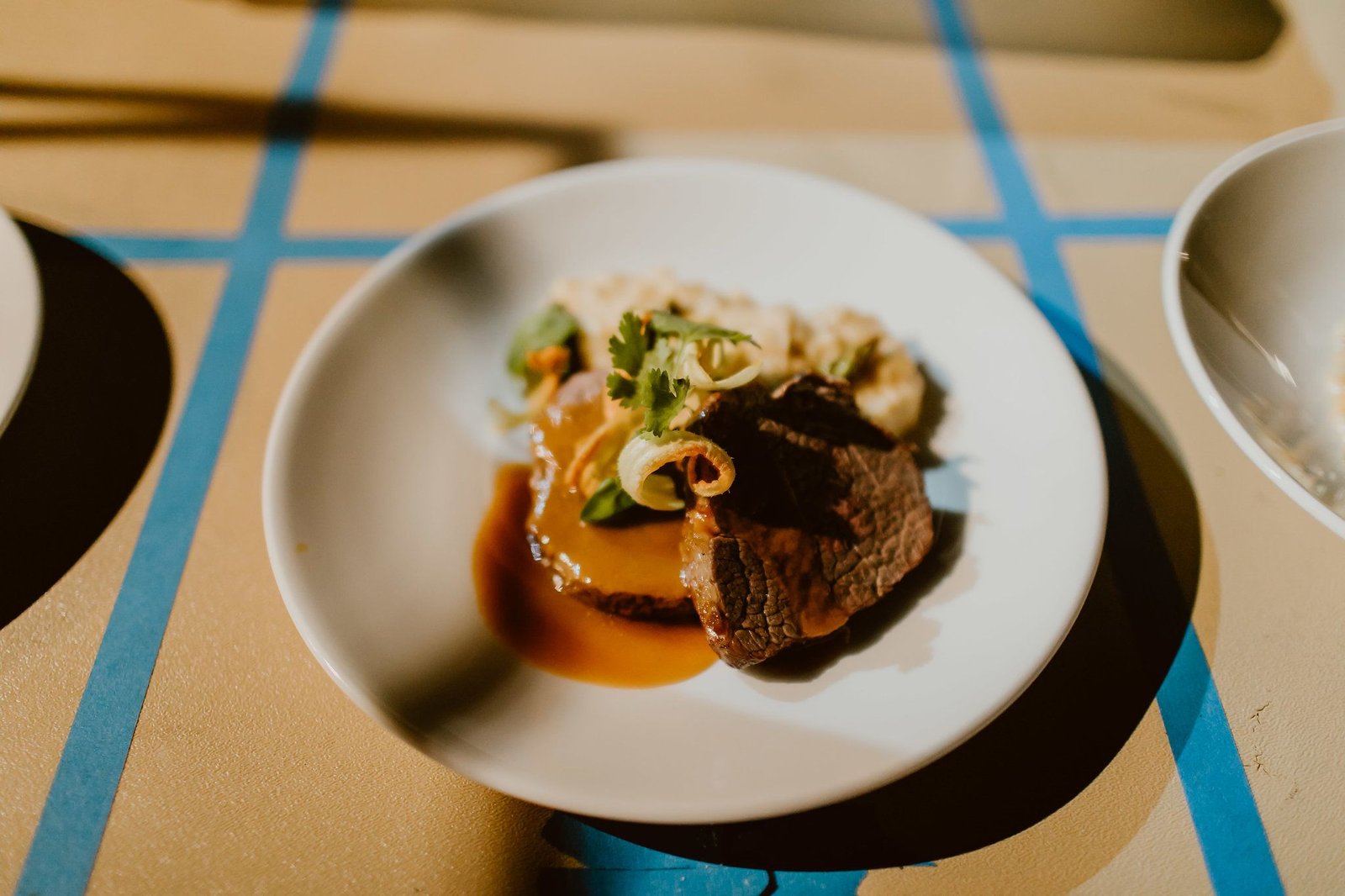 Delicious steak that was served at the wedding at the Rooftop at the Cape from Thompson Hotels in Los Cabos Mexico.