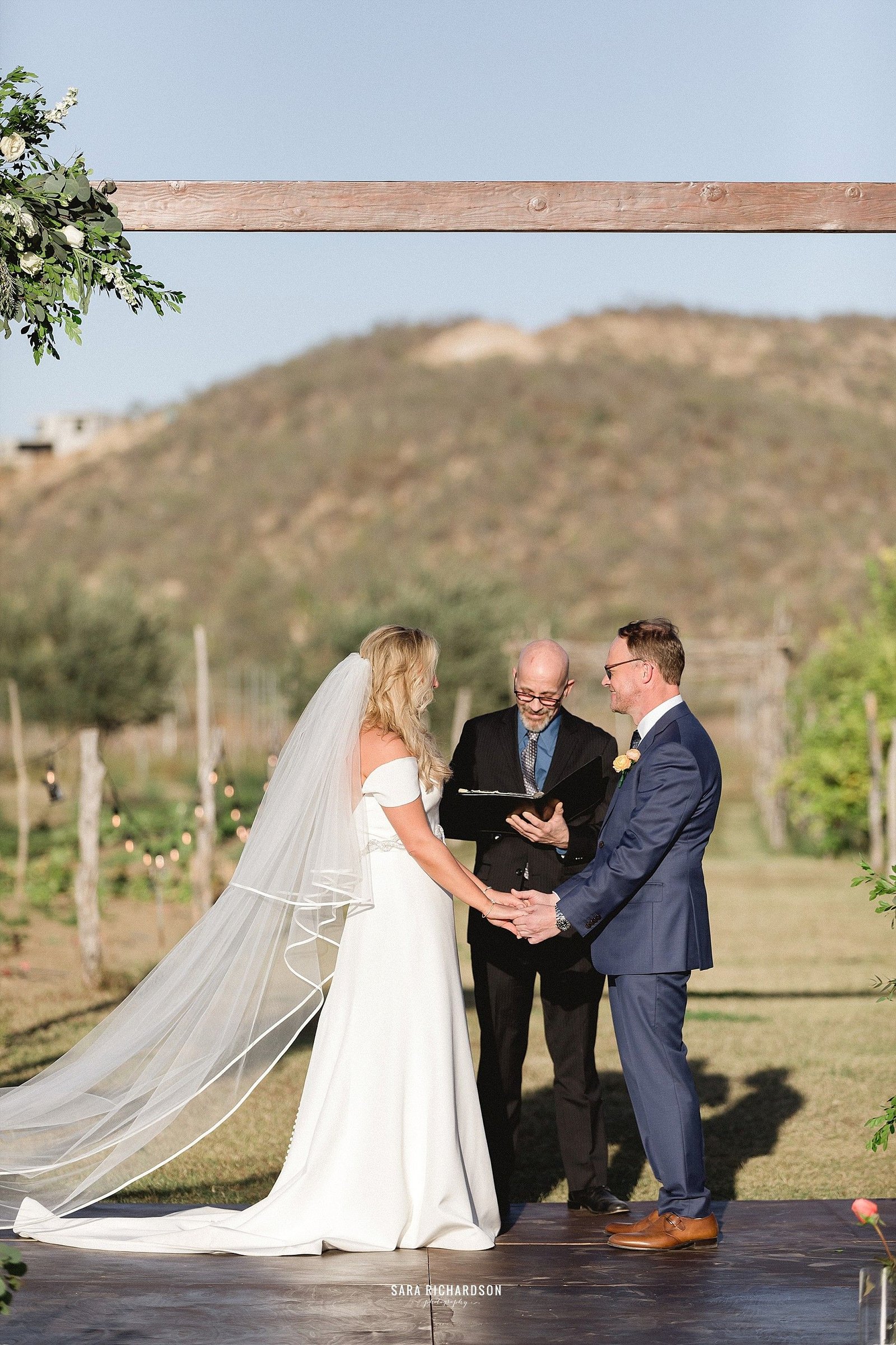 Wedding Ceremony. This took place at organic farm Los Tamarindos in Cabo San Lucas, Mexico.