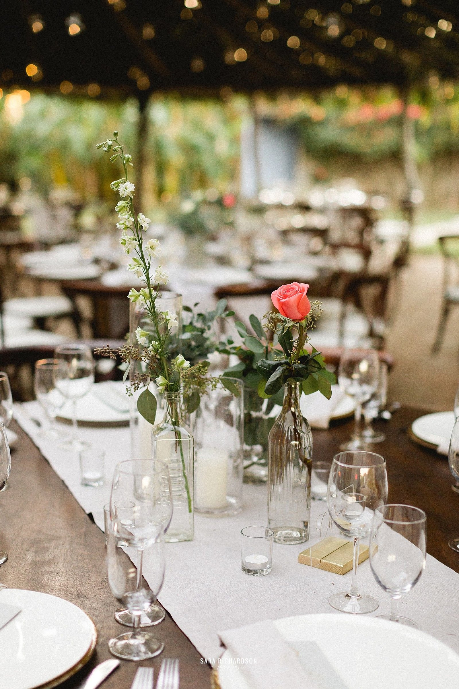 Table setting at Los Tamarindos in Cabo San Lucas, Mexico. Wedding Planning by Cabo Wedding Services