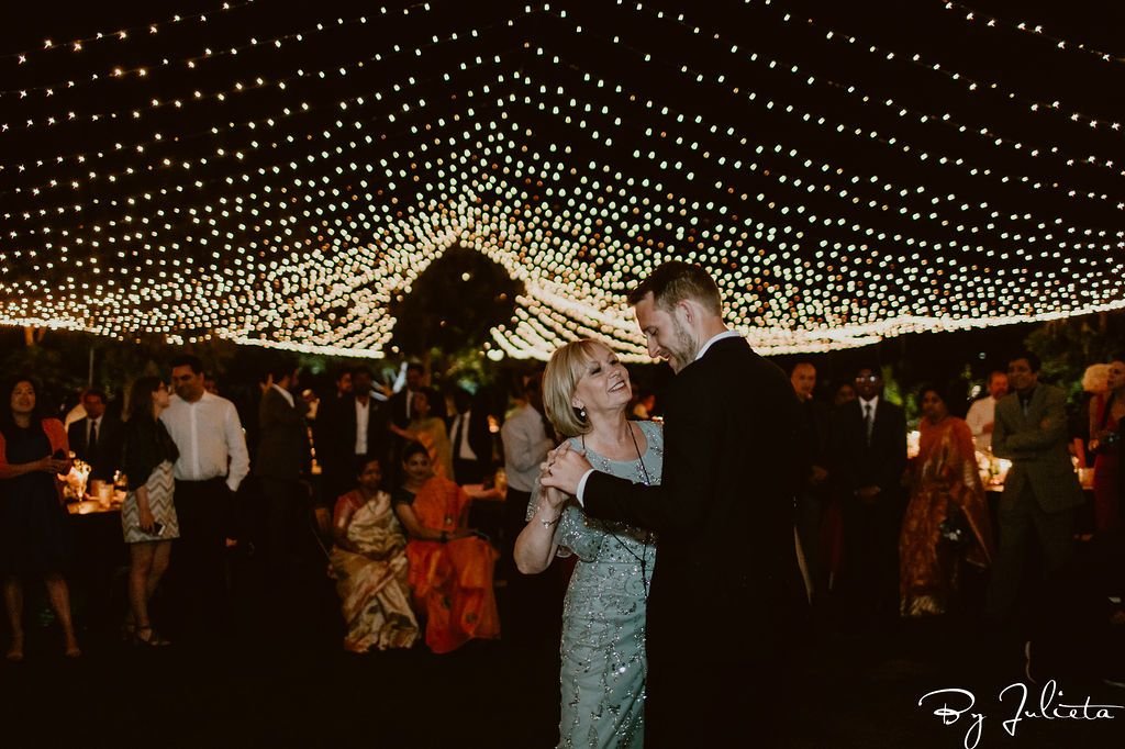 Groom dancing with his mom for the Mother/Son dance at his wedding. The Wedding took place at Flora Farms in Cabo San Lucas, Mexico. The Photographer was Julieta Amezcua, and she did an amazing job! We were the Wedding Planners and everything went perfect, which is why we always recommend hiring a professional to take care of these things, so that the wedding is flawless.