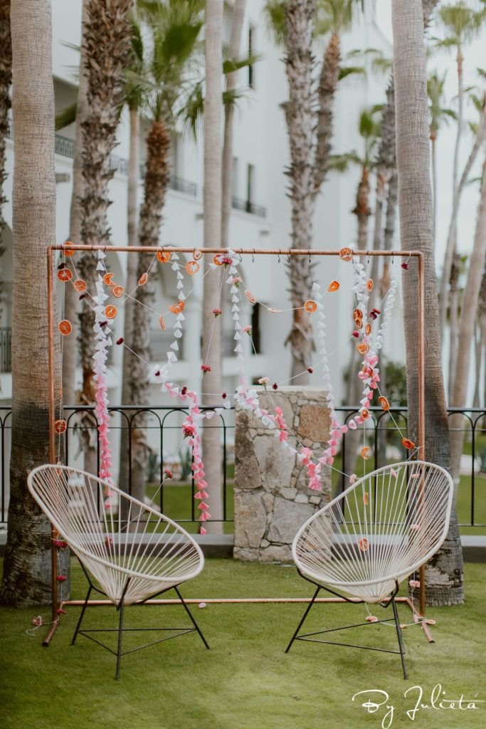 Haldi Ceremony set-up designed by Cabo Wedding Services that took place at the Hilton Los Cabos.