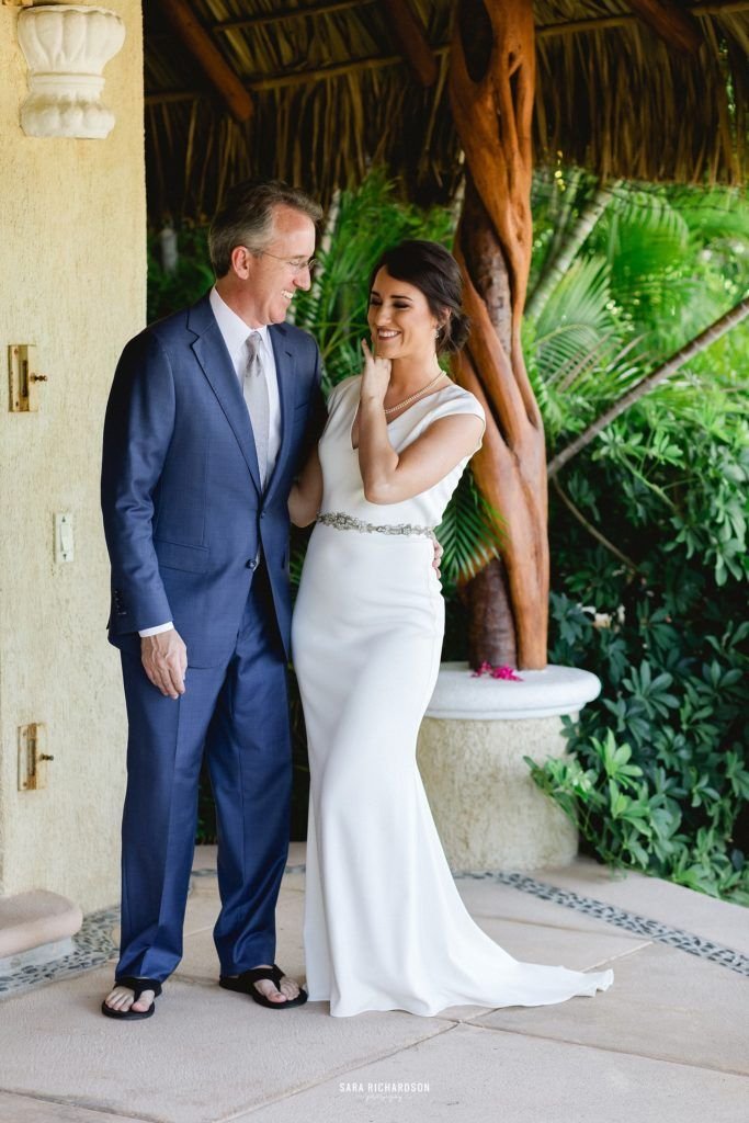 Just a girl and her dad, minutes before giving her away to the new love of her life.