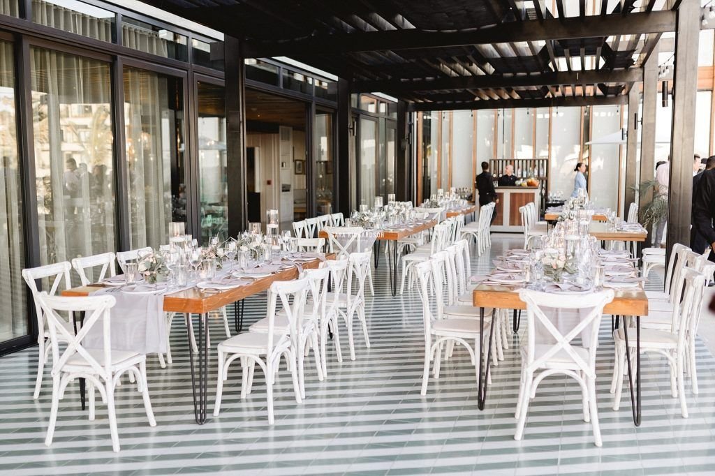 Photo of the Reception Dinner at The Cape that Heather, Josh and their closes Family and friends were able to enjoy in Los Cabos Mexico. Wedding Planning was done by Cabo Wedding Services