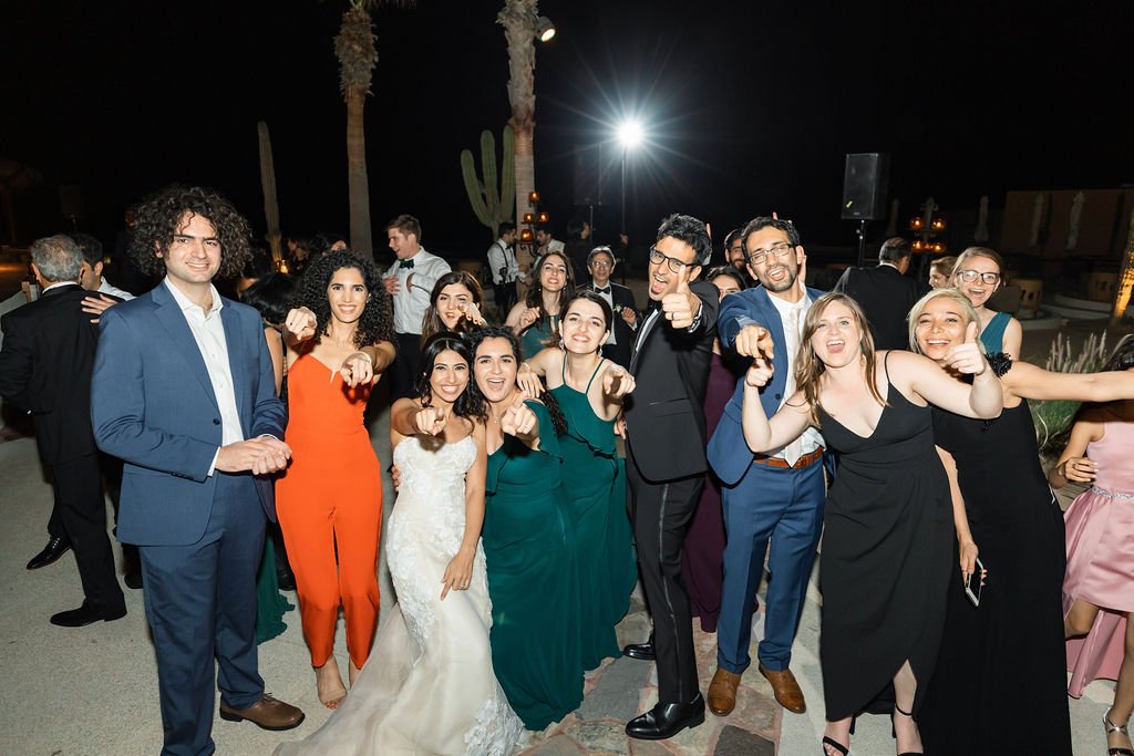 Wedding guests at the end of the night at a Destination Wedding in Los Cabos Mexico. This wedding was at the Waldorf Astoria. Wedding Planning was done by Jessica Wolff