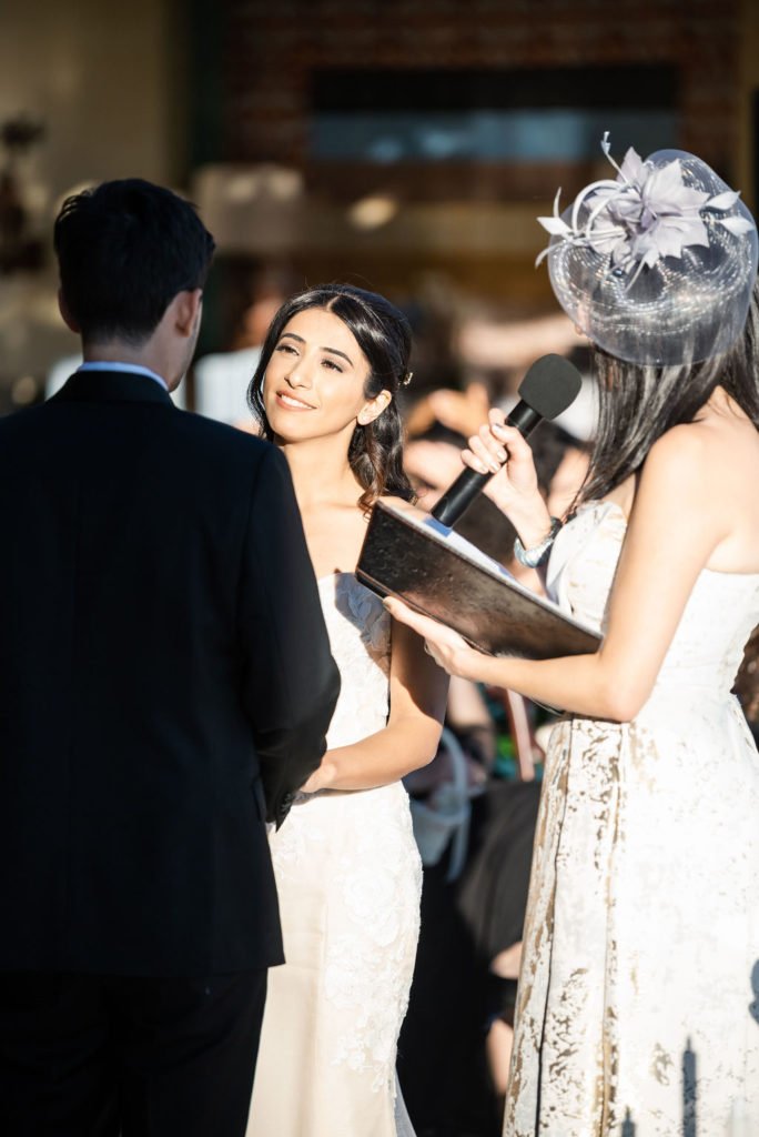 Bride and Groom looking at each other in Los Cabos Mexico. This was a Persian Wedding, and wedding planner was Cabo Wedding Services.