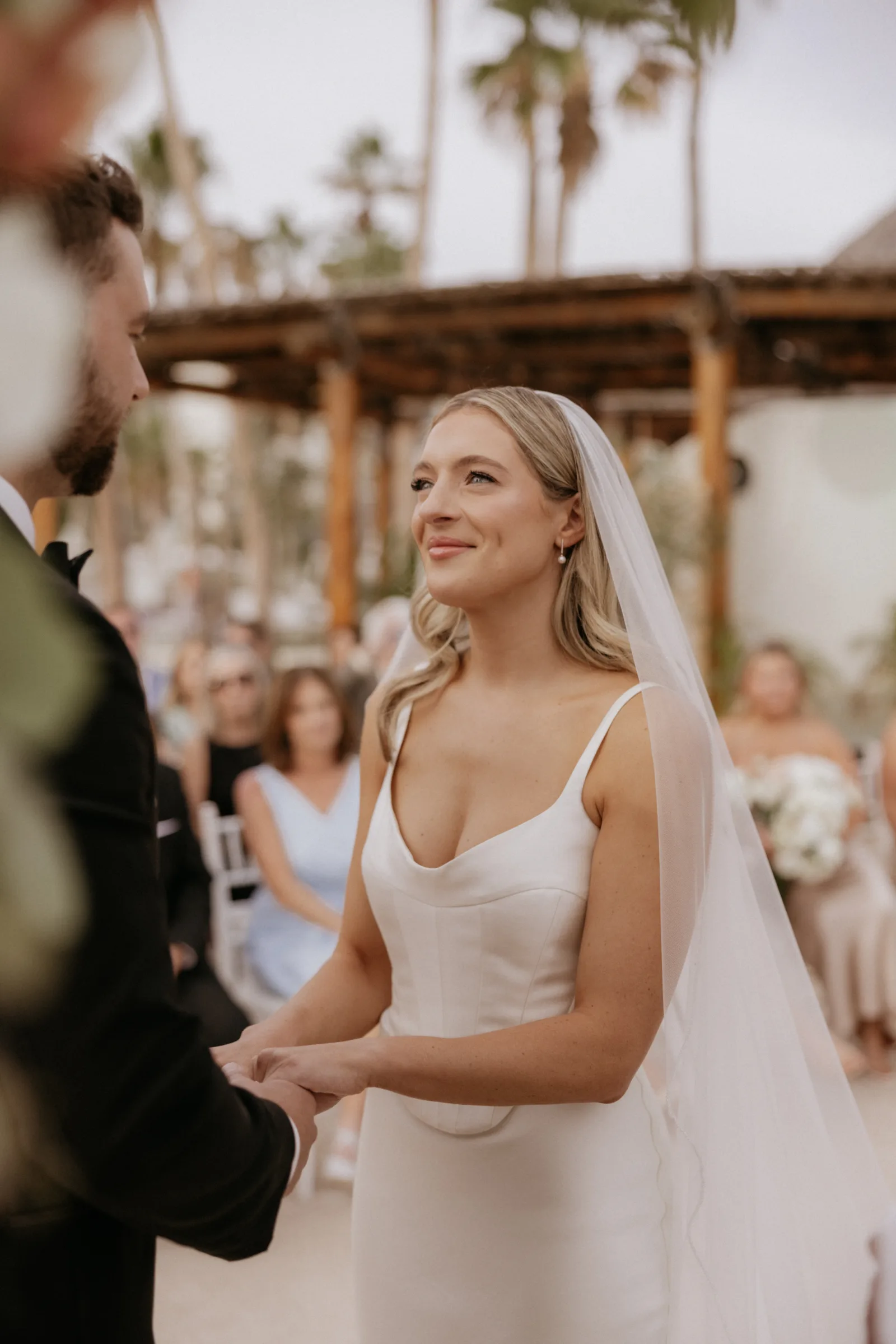 Bride and groom portrait at a Los Cabos destination wedding