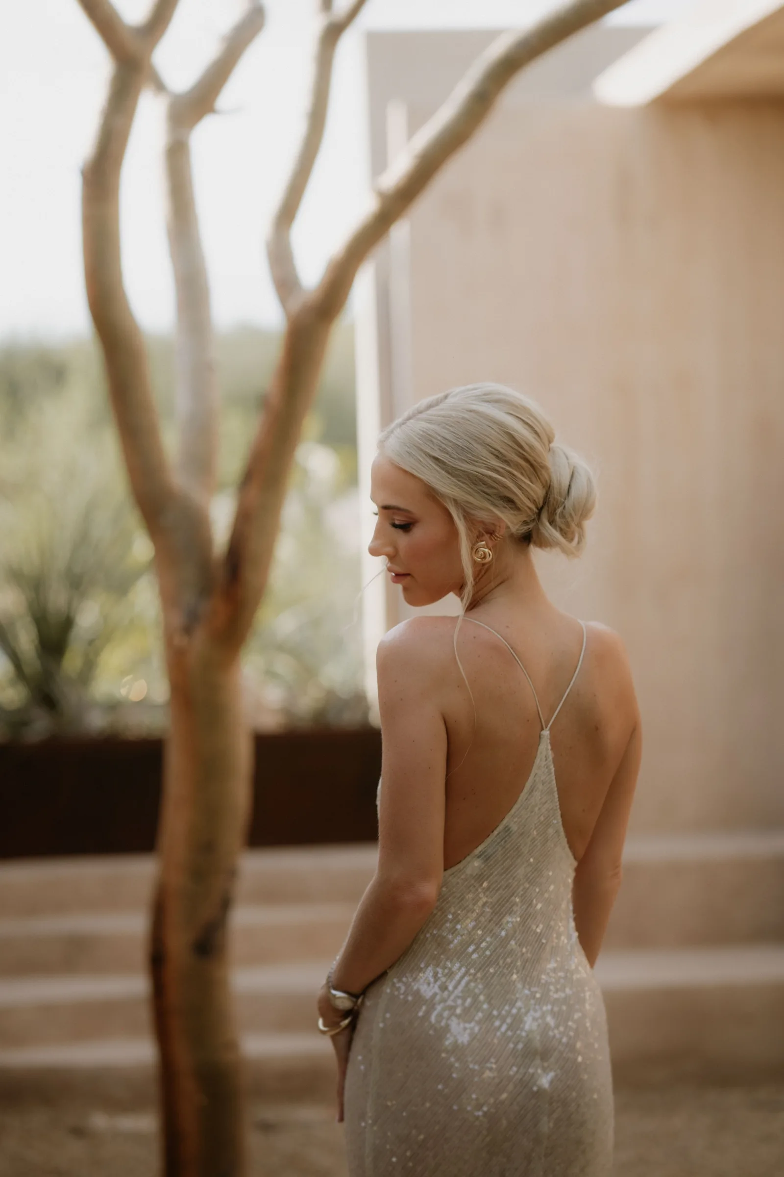 Clear-sky Cabo wedding portrait during the dry season