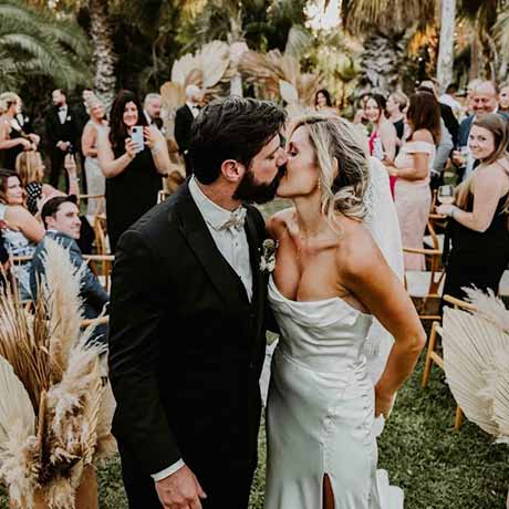 Fallon and Pete Cabo wedding at Acre — produced by Cabo Wedding Services