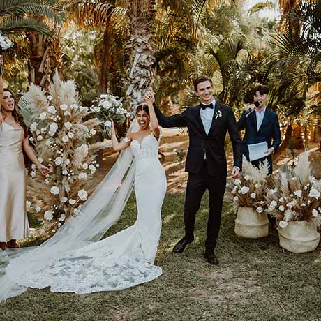 Kayla and Bryce Cabo wedding at Acre — produced by Cabo Wedding Services