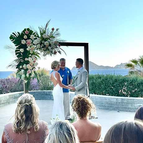 Lindsey and Nick Cabo wedding at The Cape — produced by Cabo Wedding Services