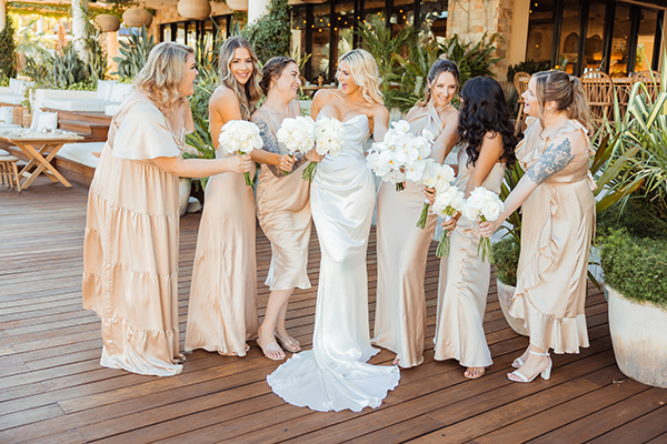 The Cape wedding setup in Cabo San Lucas — rooftop reception dinner
