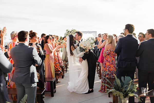 The Cape wedding setup in Cabo San Lucas — open-air Glimpse terrace venue
