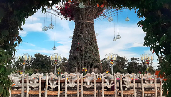 Todos Santos wedding setup near Cabo — unique local-inspired decor details